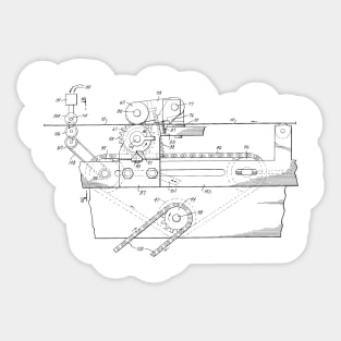 Manufacture for use of labels for bottles Vintage Patent Hand Drawing Sticker